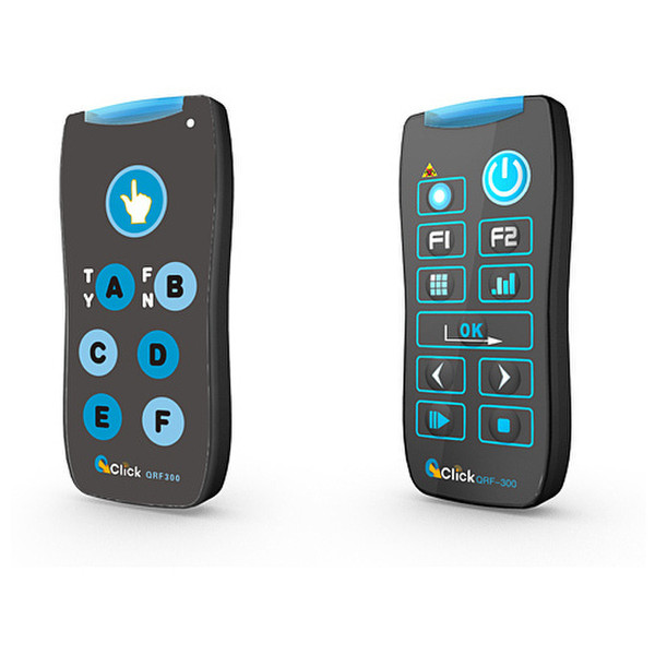 Smart Media QRF300 Беспроводной RF Нажимные кнопки Черный, Синий пульт дистанционного управления