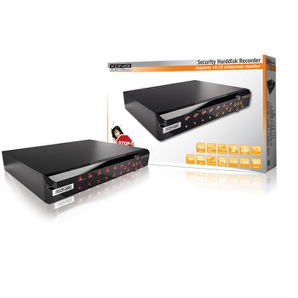 König SEC-DVR408 Schwarz Digitaler Videorekorder (DVR)