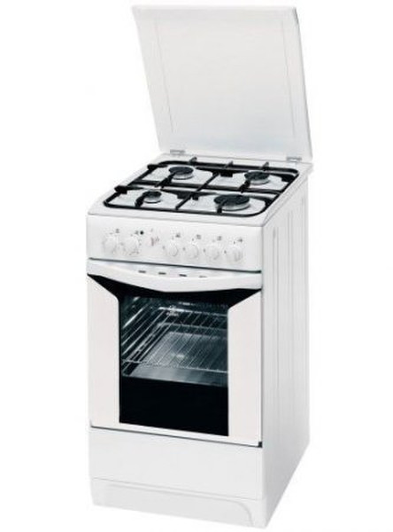 Indesit K 1G2 (W) - Cocina Freistehend Gaskochfeld Weiß