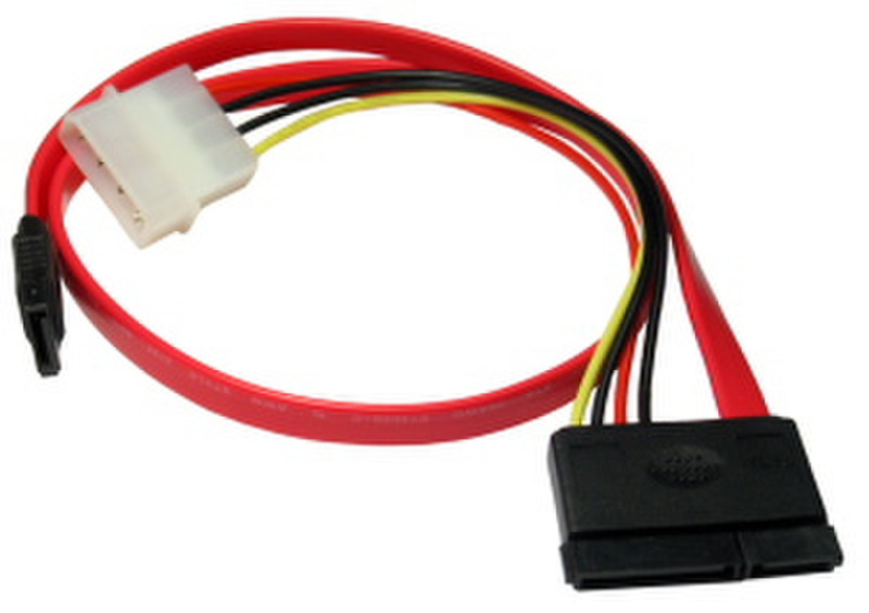 Cables Direct 88RB-416 0.5m SATA 7-pin SATA 7-pin + 4-pin Molex Red SATA cable