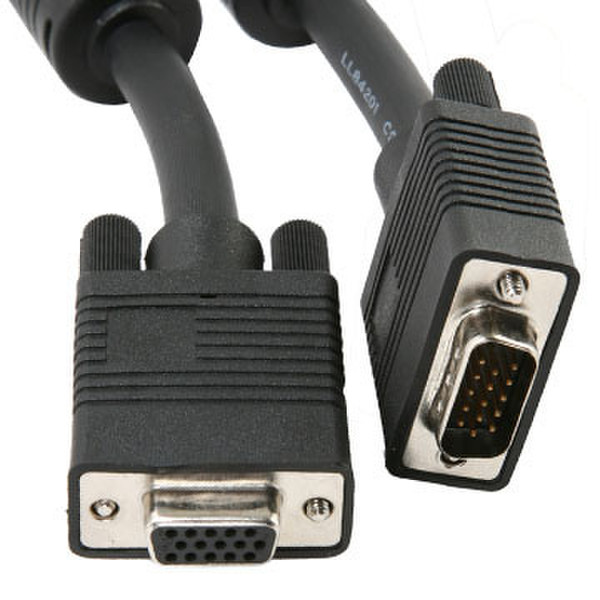 Cables Direct 1m SVGA M-F 1m VGA (D-Sub) VGA (D-Sub) Black