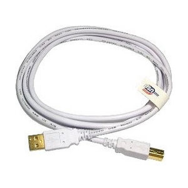 Cables Direct NLWT-102 2m USB A USB B Weiß USB Kabel