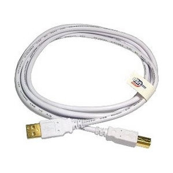 Cables Direct NLWT-102 2m USB A USB B White USB cable