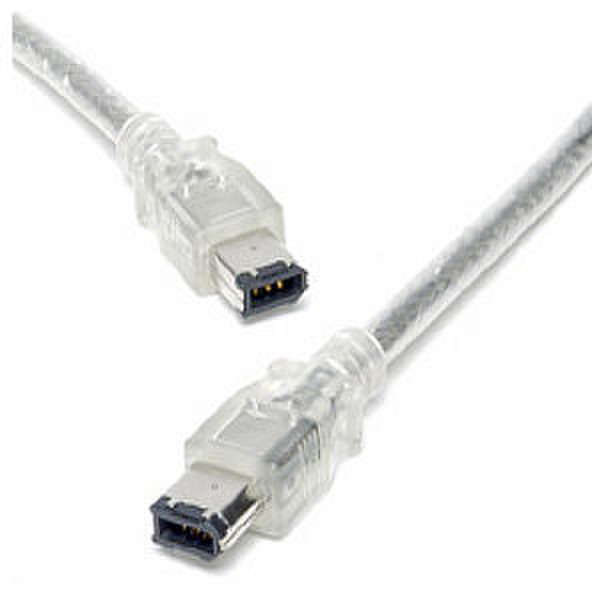 Cables Direct USB-130X 2m 6-p 6-p Transparent,White firewire cable