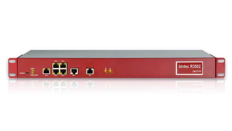 Teldat bintec R3502 VDSL Eingebauter Ethernet-Anschluss Schwarz, Rot