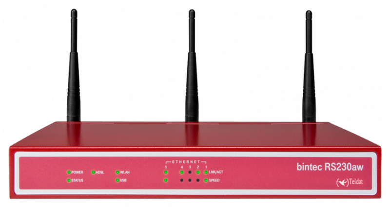 Teldat bintec RS230aw Dual-Band (2,4 GHz/5 GHz) Gigabit Ethernet Rot