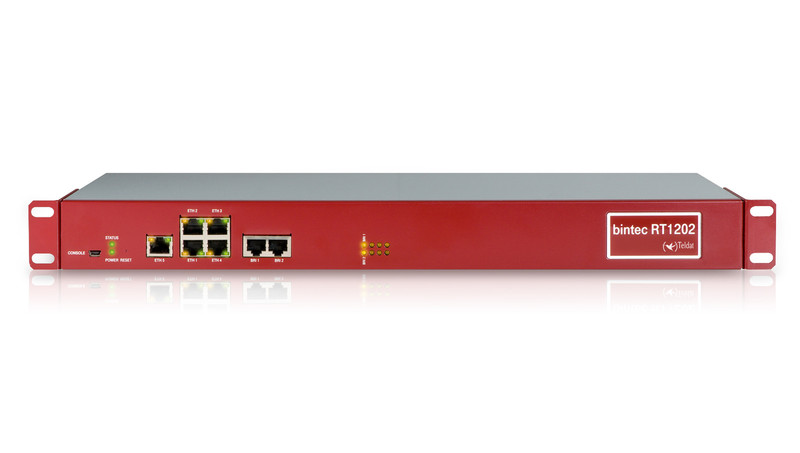 Teldat bintec RT1202 Eingebauter Ethernet-Anschluss Rot
