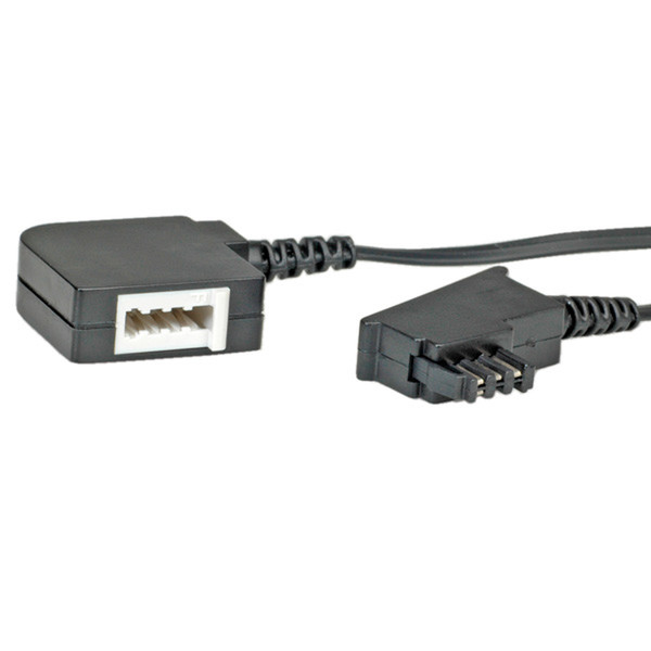 Secomp 6 m TAE-F/TAE-F 6m Black telephony cable