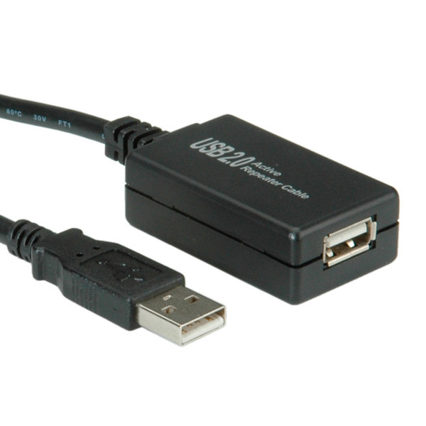 Value USB A/USB A M/F 12m 12m USB A USB A Black