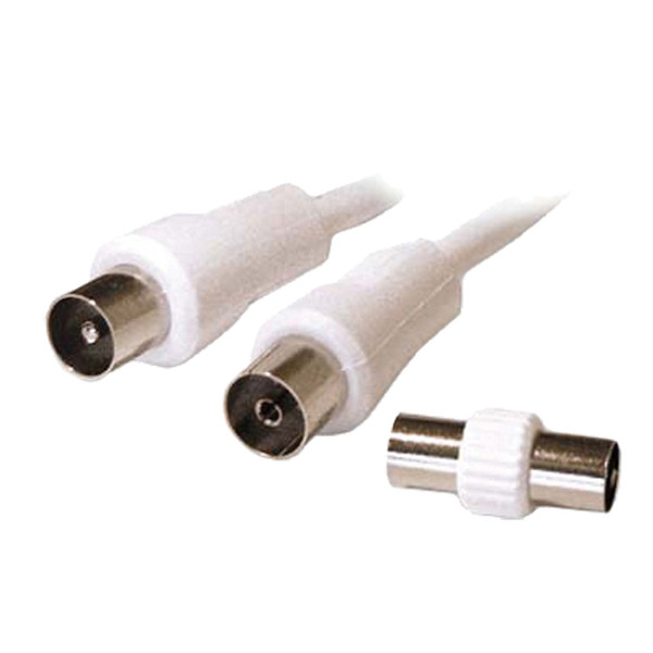 Omenex 121105 5m 9.52mm Mâle 9.52mm Femelle White coaxial cable