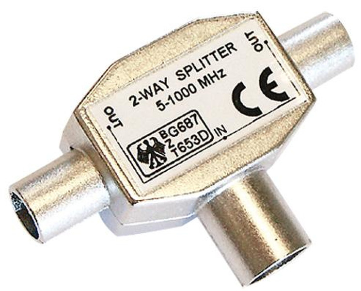Omenex 210252 Cable splitter Silver cable splitter/combiner