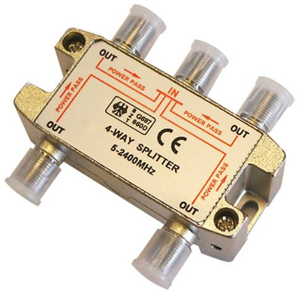 Omenex 223044 Cable splitter Silver cable splitter/combiner