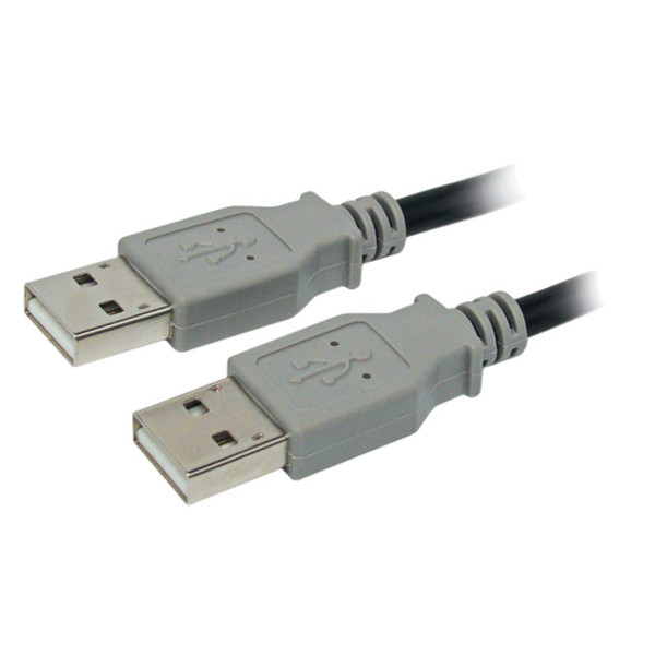 Omenex 2.0m USB 2.0 A-A M/M 2m USB A USB A Grau, Schwarz