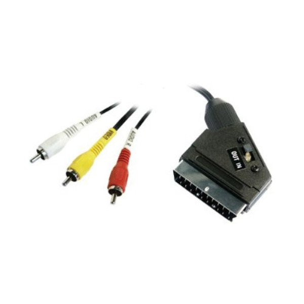 Omenex 530092 SCART (21-pin) 3 x RCA Разноцветный адаптер для видео кабеля