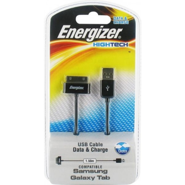 Energizer LCHEHUSBSYSM2 1.5м USB A Samsung 30-p Черный кабель USB