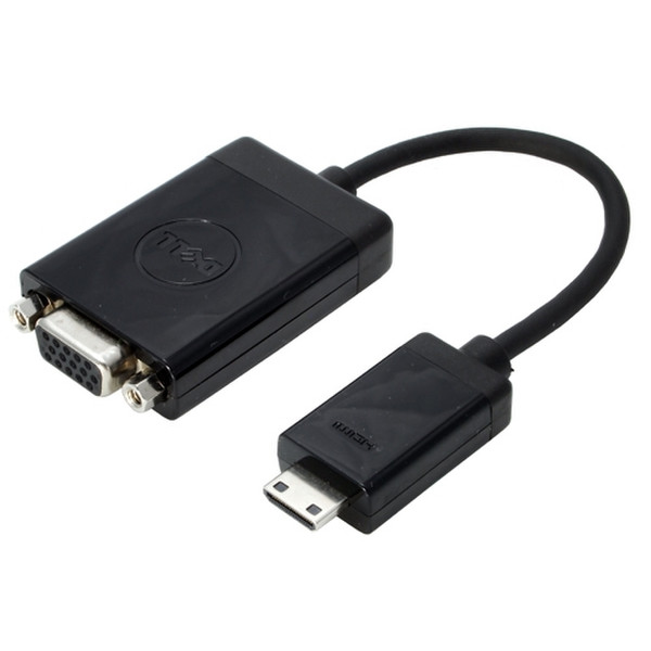 DELL 470-13566 Mini-HDMI M VGA FM Черный кабельный разъем/переходник