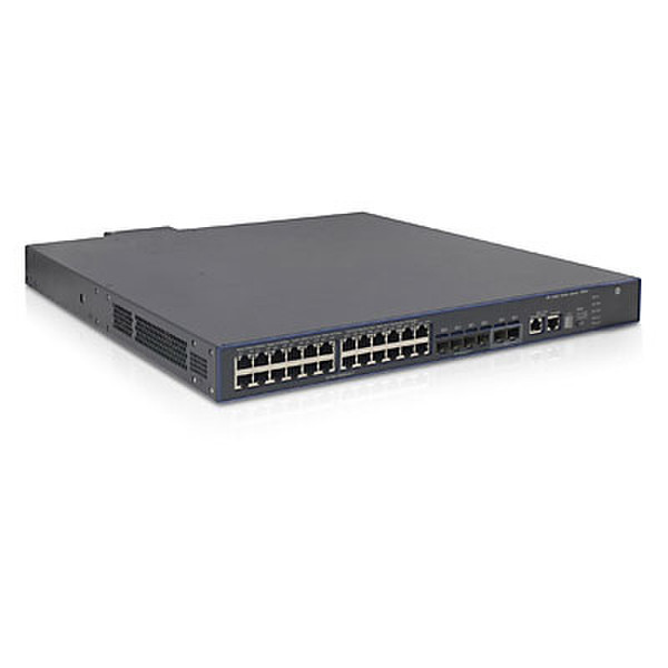 Hewlett Packard Enterprise 5500-24G-PoE+-4SFP HI Управляемый L3 Gigabit Ethernet (10/100/1000) Power over Ethernet (PoE) Черный