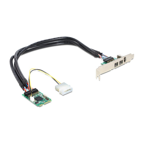 DeLOCK MiniPCIe I/O PCIe full size 1 x FireWire A, 2 x FireWire B Internal IEEE 1394/Firewire interface cards/adapter