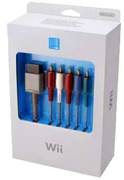 Nintendo Wii Component Cable 2.5m 5 x RCA Grau Videokabel-Adapter