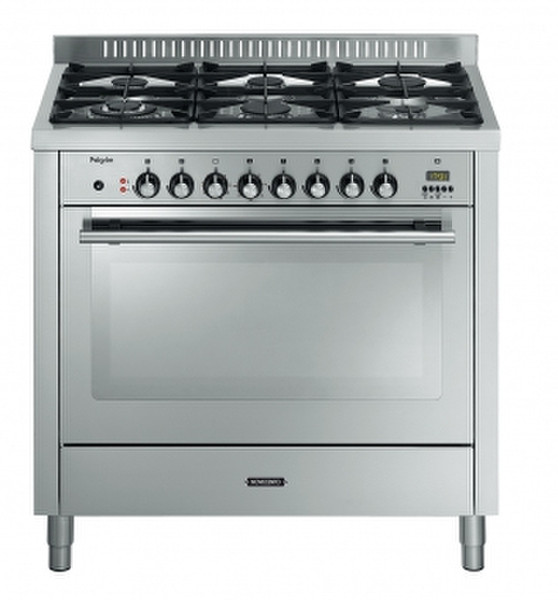 Pelgrim NF940BRVSA Freistehend Gas hob Edelstahl Küchenherd