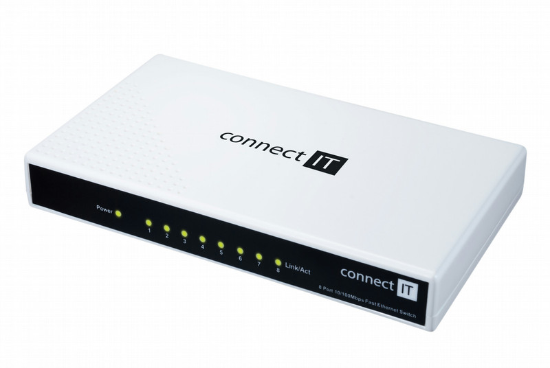 Connect IT CI-115 Неуправляемый Fast Ethernet (10/100) Черный, Белый сетевой коммутатор