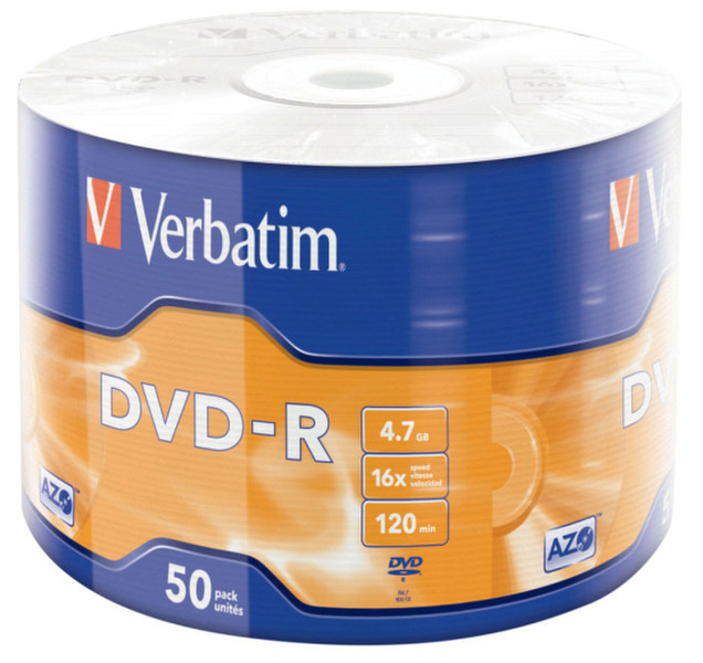 Verbatim 43788 4.7ГБ DVD-R 50шт чистый DVD