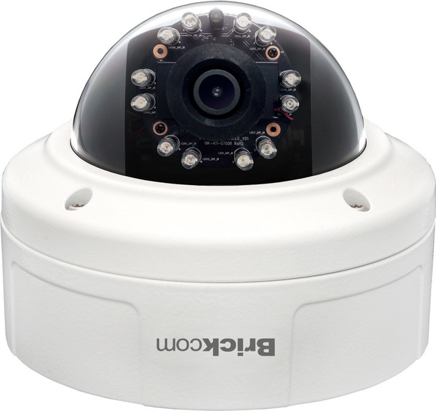 Brickcom VD-301AF IP security camera Вне помещения Dome Белый камера видеонаблюдения