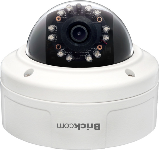 Brickcom VD-501AF IP security camera Вне помещения Dome Белый камера видеонаблюдения