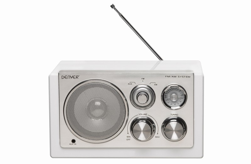 Denver TR-61 Портативный Analog & digital Белый радиоприемник