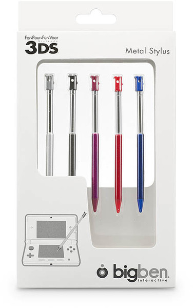 Bigben Interactive 3DS Pack 5 Stylus Retrattili Multicolour stylus pen