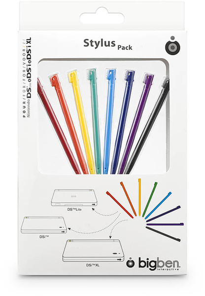 Bigben Interactive NDS Pack 8 Rainbow Stylus Multicolour stylus pen