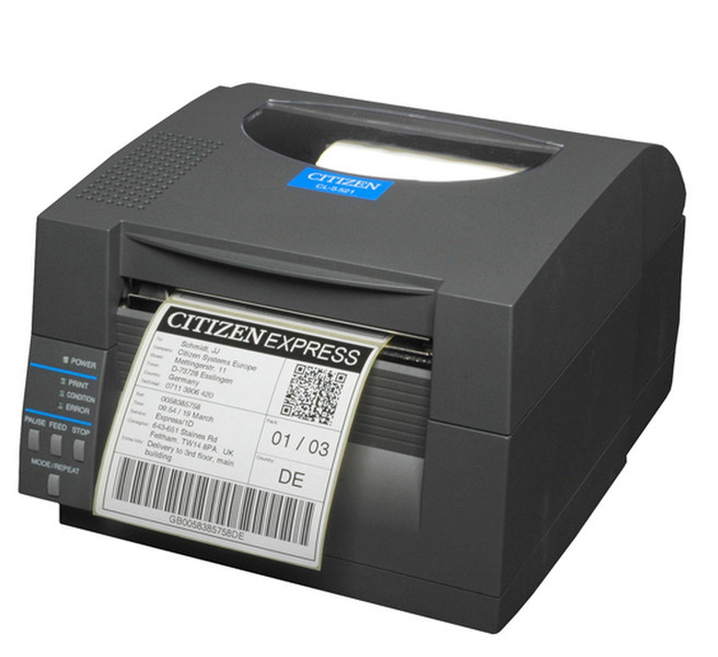 Citizen CL-S521 Прямая термопечать POS printer 203 x 203dpi Черный