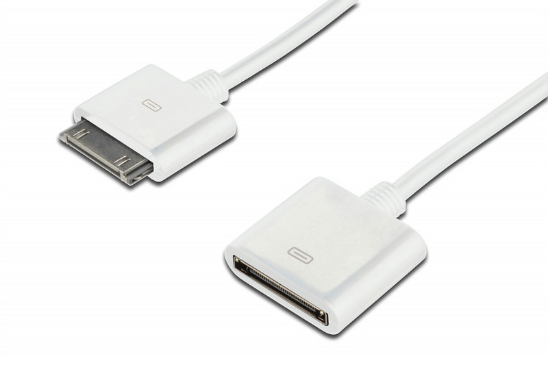 Ednet 31008 1m Apple 30-pin Apple 30-pin White mobile phone cable