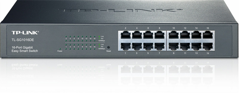 TP-LINK TL-SG1016DE Managed network switch L2 Gigabit Ethernet (10/100/1000) Черный сетевой коммутатор