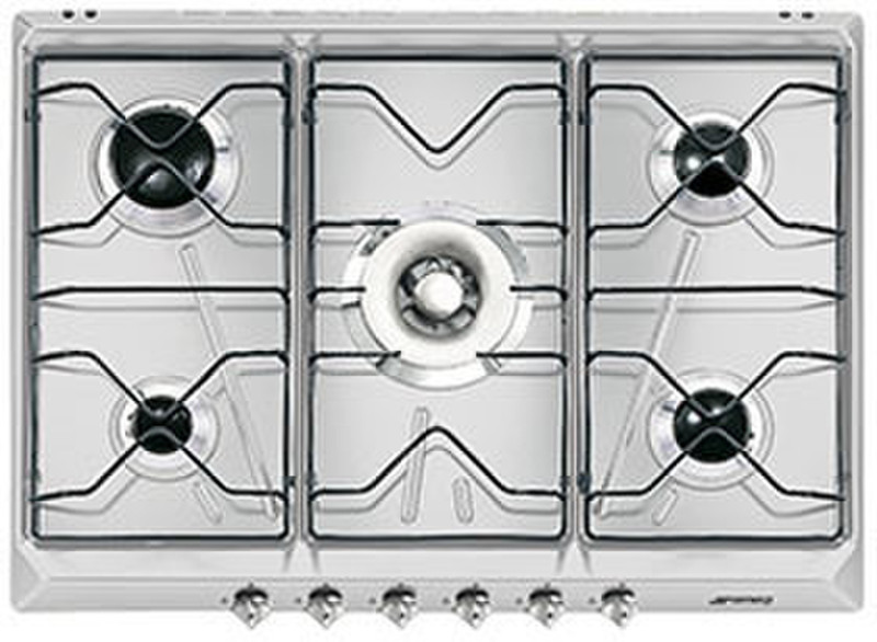 Smeg SRV576AL Eingebaut Gas Aluminium Kochfeld