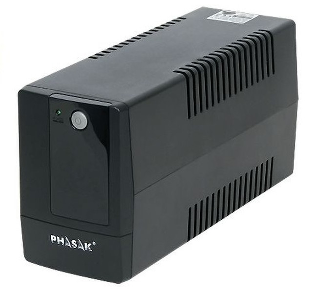 Phasak PH9406 600VA 2AC outlet(s) Compact Black uninterruptible power supply (UPS)