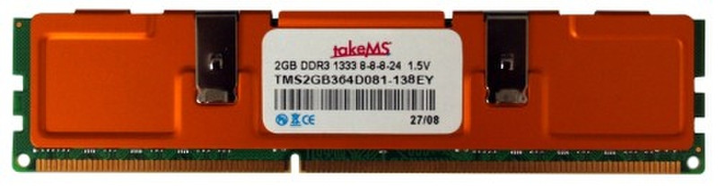 takeMS DDR3-1333 G, 2GB 2GB DDR3 1333MHz Speichermodul