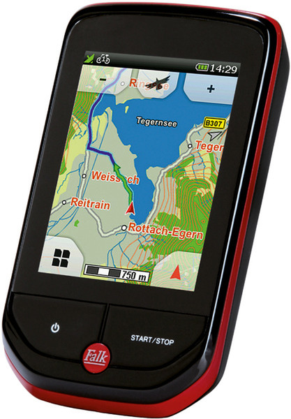 Falk Outdoor Navigation Pantera 32 Tragbar / Fixiert 2.5Zoll Touchscreen 137g Schwarz, Rot