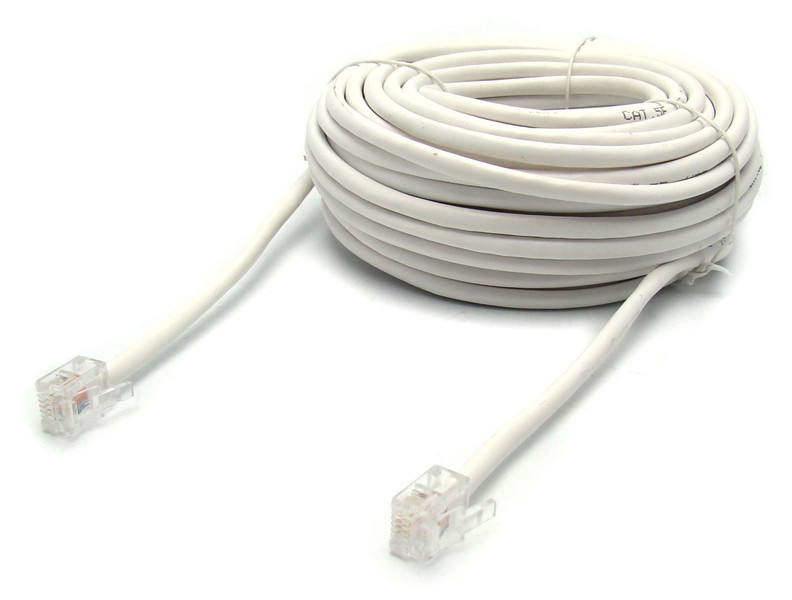 Omenex 491872 15м Белый телефонный кабель