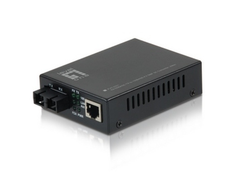 LevelOne 10/100BASE-TX to 100BASE-FX SMF SC Converter, 20km Netzwerk Medienkonverter