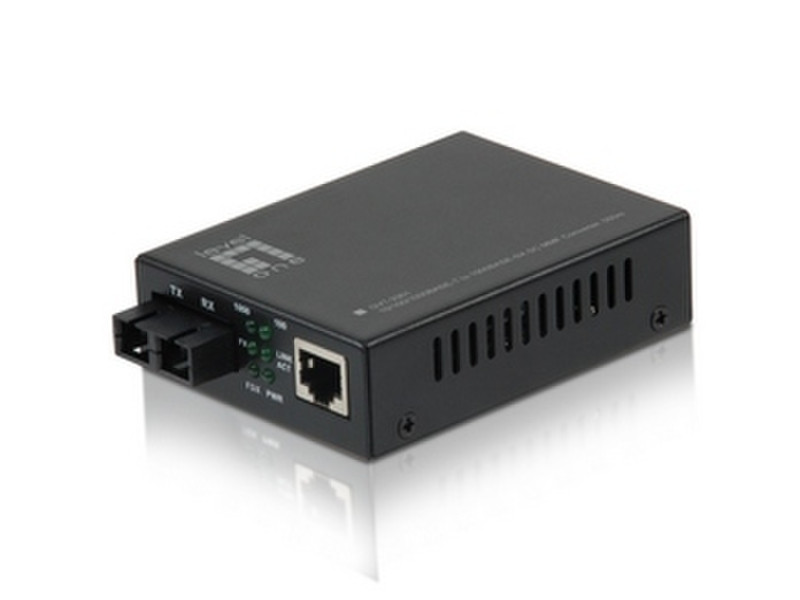 LevelOne 10/100/1000BASE-T to 1000BASE-SX MMF SC Converter, 550m сетевой медиа конвертор