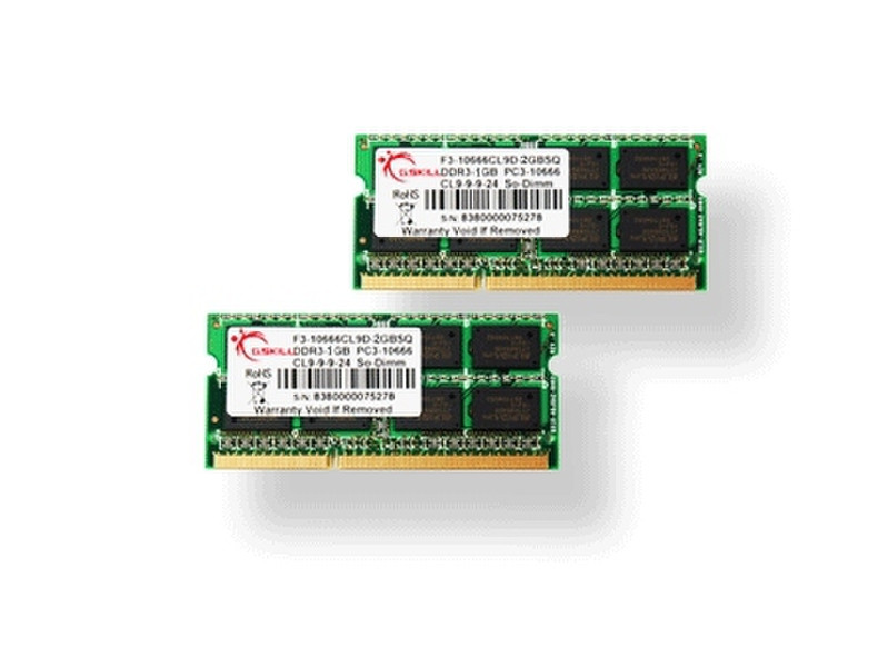 G.Skill SQ DDR3 PC3-10666CL9 4GB 4GB DDR3 1333MHz memory module