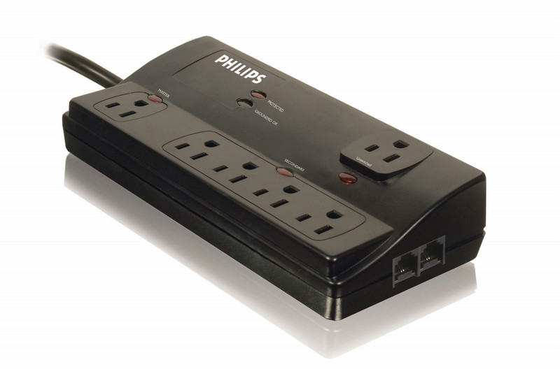 Philips SPP4061I/17 6AC outlet(s) 1.83m Black surge protector