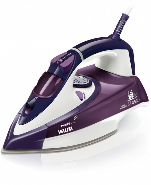 Philips Walita RI4415/02 Steam iron SteamGlide soleplate 2400W Purple,White iron