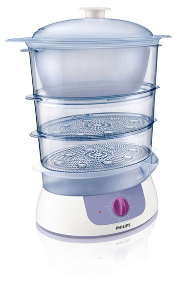 Philips Viva Collection HD9120/01 3basket(s) 900W White steam cooker