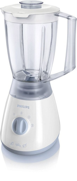 Philips Daily Collection HR2009/00 Стационарный 2л 400Вт Черный, Белый блендер