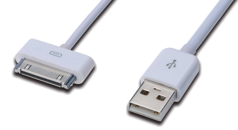 Ednet 31002 1m Apple Dock USB Weiß Handykabel