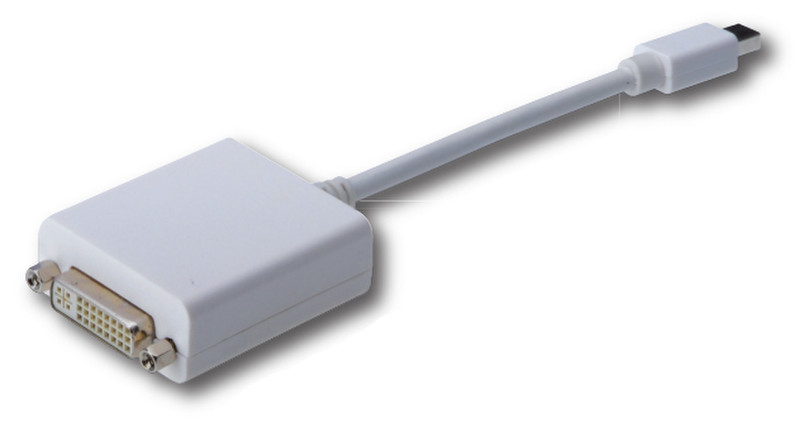 Ednet 31202 mini DisplayPort DVI Weiß Videokabel-Adapter