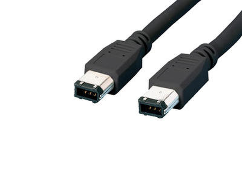 MediaRange MRCS122 1.8m 6-p 6-p Black firewire cable