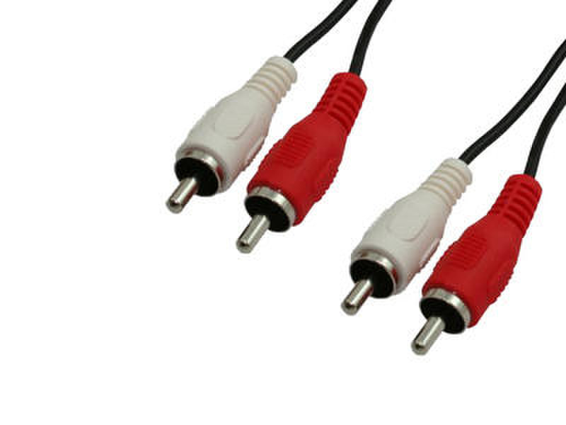 MediaRange MRCS124 3м 2 x RCA 2 x RCA Черный, Красный, Белый аудио кабель